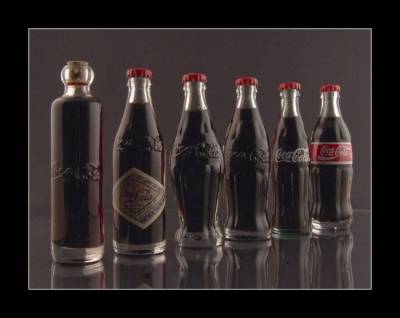 Эволюция бутылок от Coca Cola